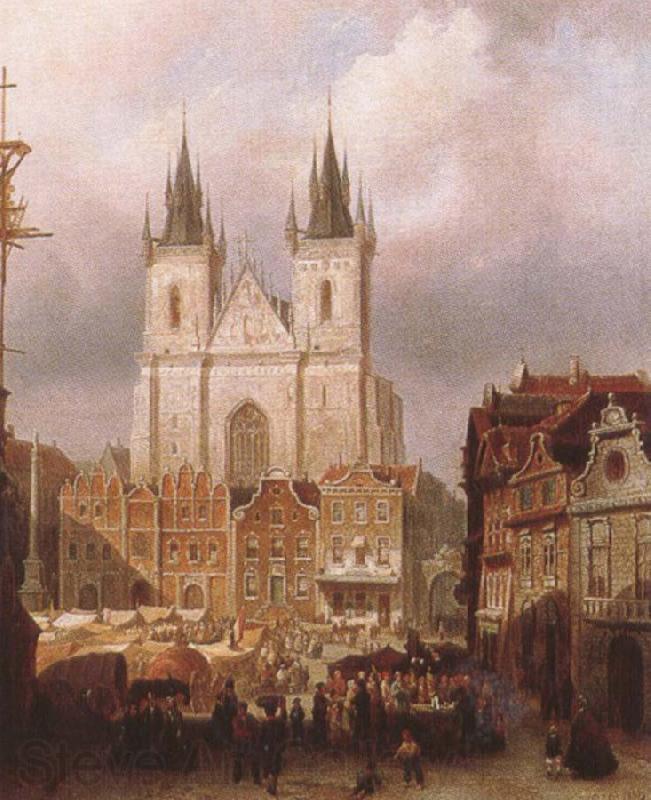 ralph vaughan willams mk the old market place in prague Norge oil painting art